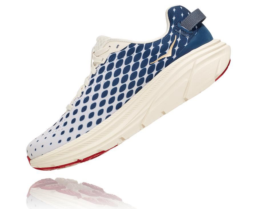 Hoka One One Hardloopschoenen Dames - Rincon 2 - Wit/Blauw - NH1405789